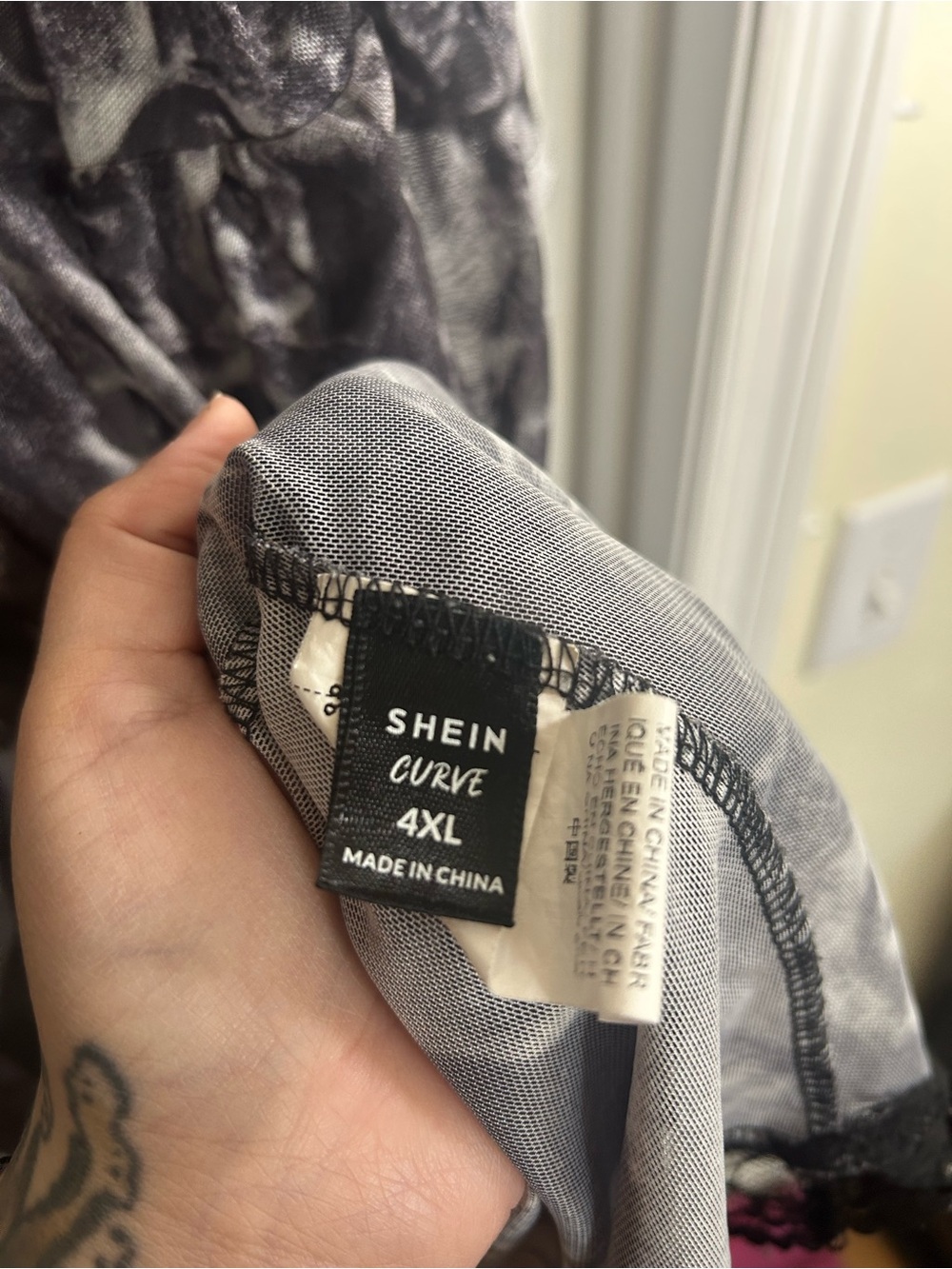 Mesh Cat Print Mini Dress β Size 4X - Picture 2 of 5